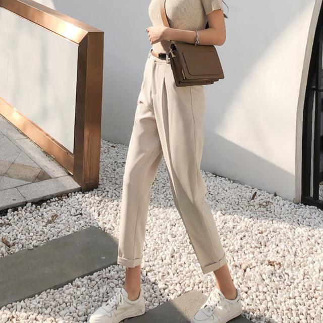 アンクルパンツ テーパードパンツ 大人 夏 送料無料 即日発送-9