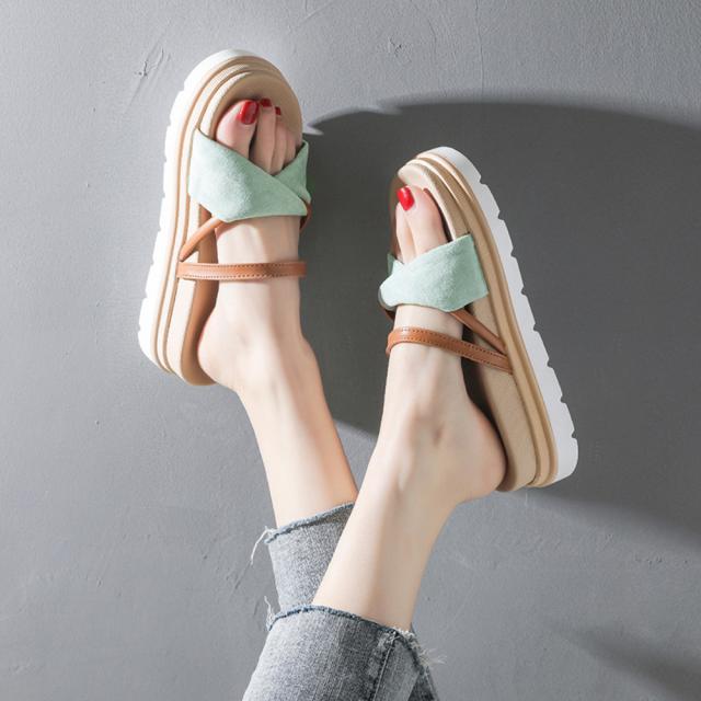 サンダル フラットサンダル レディース 厚底 靴 送料無料 即日発送-4