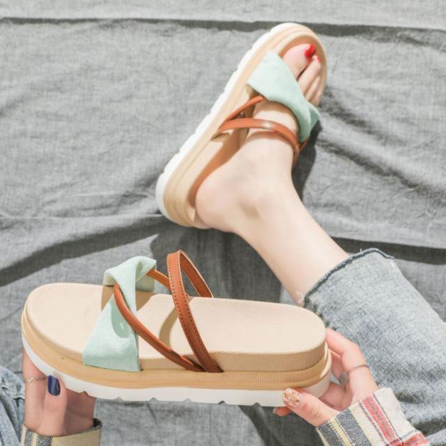 サンダル フラットサンダル レディース 厚底 靴 送料無料 即日発送-5