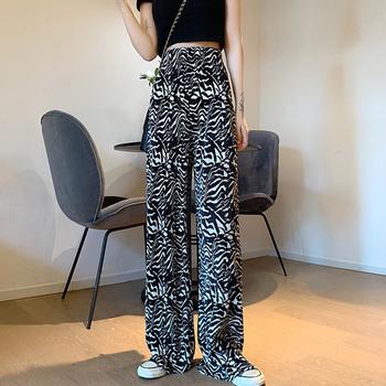 柄 プリーツワイドパンツ 夏レディース 送料無料 即日発送-7