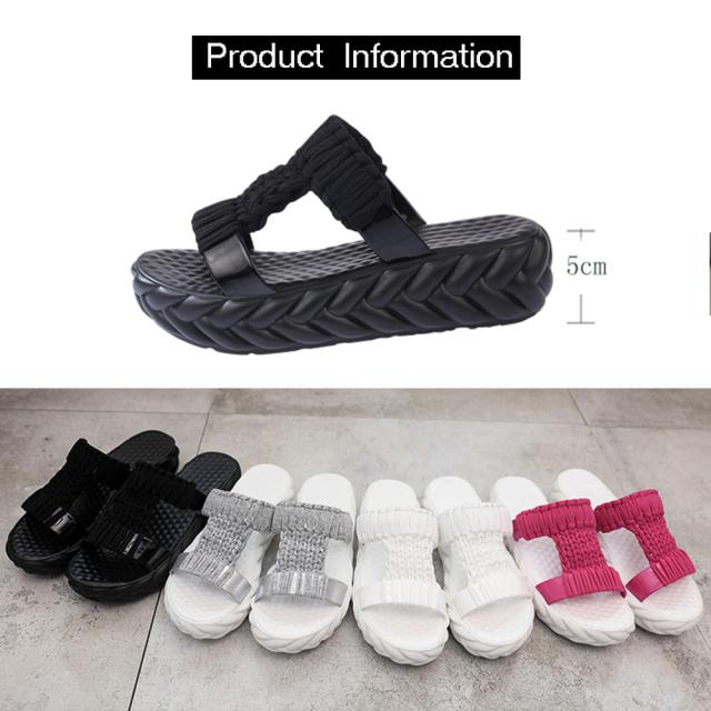 サンダル 厚底サンダル メッシュ ニットサンダル 送料無料 即日発送-2