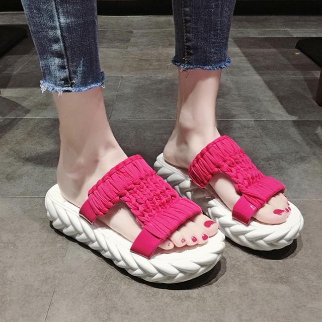 サンダル 厚底サンダル メッシュ ニットサンダル 送料無料 即日発送-5