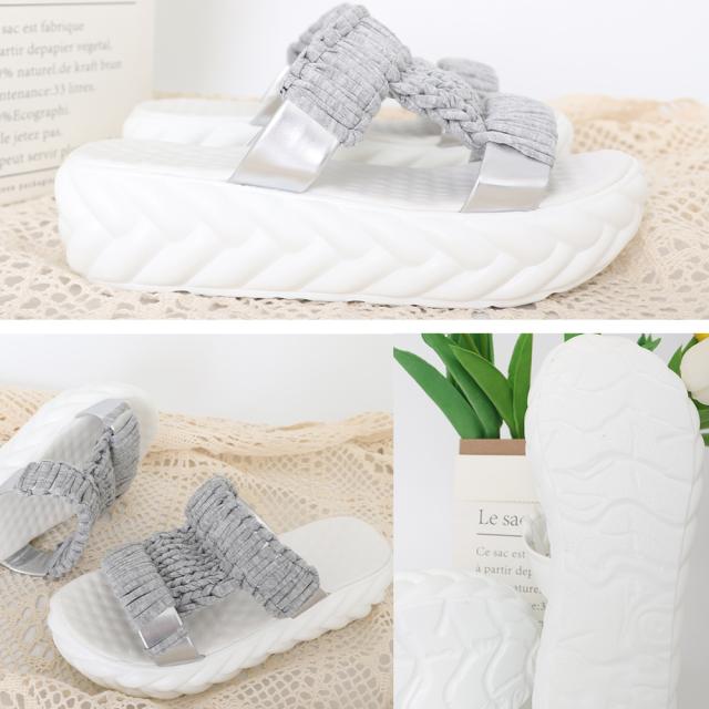サンダル 厚底サンダル メッシュ ニットサンダル 送料無料 即日発送-7