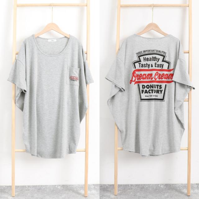 チュニックロンT 半袖 ロングTシャツ 送料無料 即日発送-2