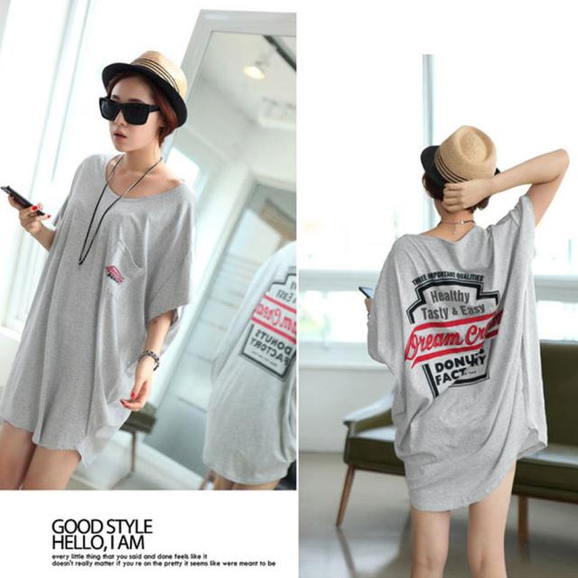 チュニックロンT 半袖 ロングTシャツ 送料無料 即日発送-8