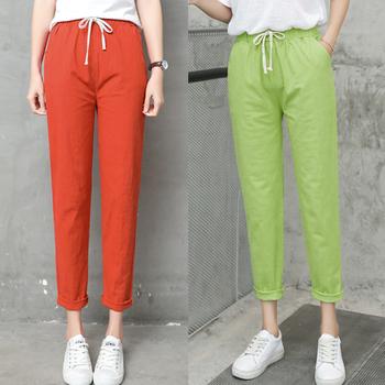 綿麻 ストレートパンツ レディース 送料無料 即日発送-9