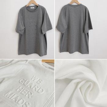 立体ロゴTシャツ チュニックロンT 送料無料 即日発送-8