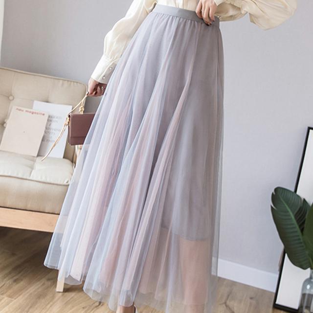 チュールスカート ロング ふんわり 夏 送料無料 即日発送-5