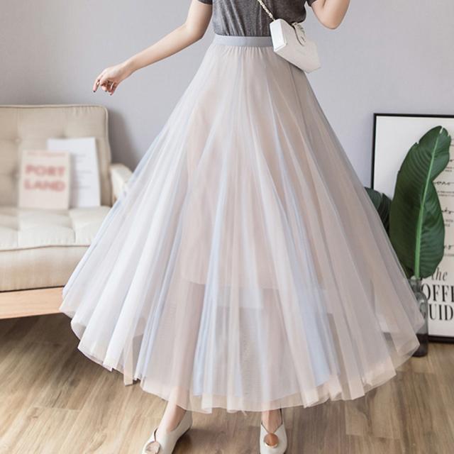 チュールスカート ロング ふんわり 夏 送料無料 即日発送-8