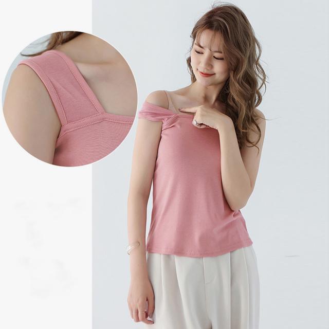 ブラ紐隠しインナー タンクトップ 無地 送料無料 即日発送-9