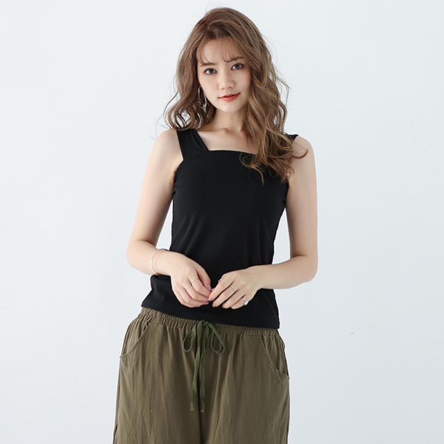 ブラ紐隠しインナー タンクトップ 無地 送料無料 即日発送-4