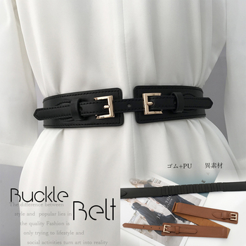 バックルベルト レディース ゴム PU SK15861376-3875 送料無料 即日発送-0