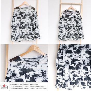 シースルー Tシャツ レディース 長袖 送料無料 即日発送-2