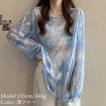 シースルー Tシャツ レディース 長袖 送料無料 即日発送-5