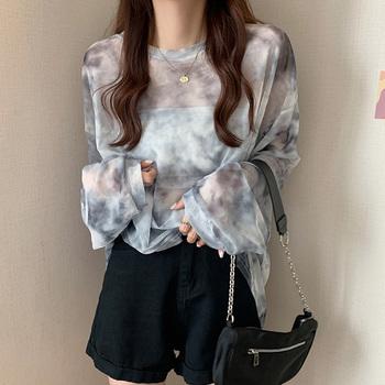 シースルー Tシャツ レディース 長袖 送料無料 即日発送-8