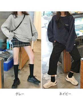 トレーナー 長袖 ロゴ スウェット 女性 送料無料 即日発送-1