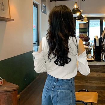 肩出しTシャツ レディース ナチュラル 送料無料 即日発送-5