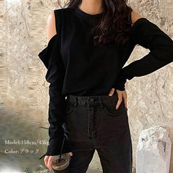 肩出しTシャツ レディース ナチュラル 送料無料 即日発送-8