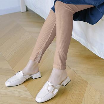 レギンスパンツ 裾スリット入り 春秋冬 送料無料 即日発送-9