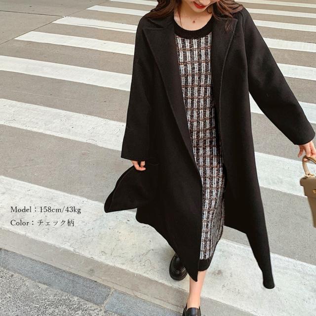 ワンピース ニットワンピース 袖異素材 パフスリーブ 送料無料 即日発送-6