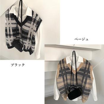 ニットベスト レディース ニットジレ秋冬 SK16168959-3514 送料無料 即日発送-1