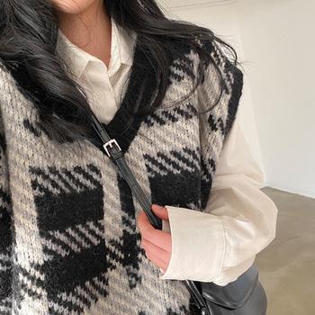 ニットベスト レディース ニットジレ秋冬 SK16168959-3514 送料無料 即日発送-7