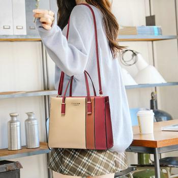 ショルダーバッグ 配色ショルダーバッグ 2way 斜め掛け 送料無料 即日発送-6
