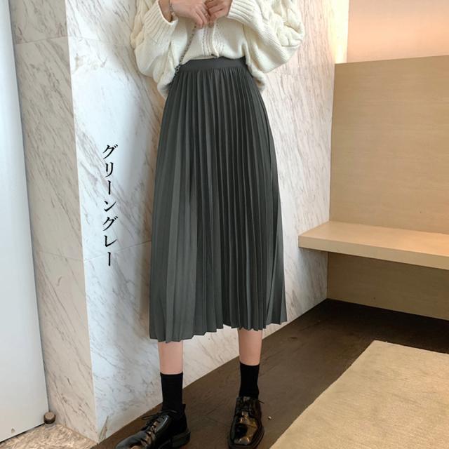 プリーツスカート ハイウエスト 着やせ SK16200360-3214 送料無料 即日発送-9