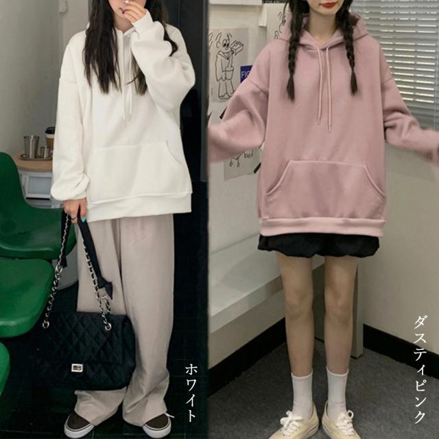 裏起毛パーカー レディース 秋冬 送料無料 即日発送-5