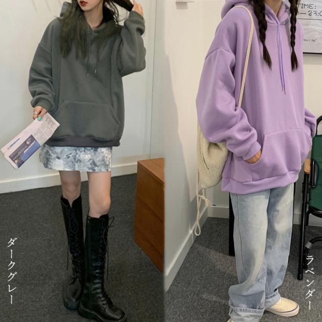 裏起毛パーカー レディース 秋冬 送料無料 即日発送-7