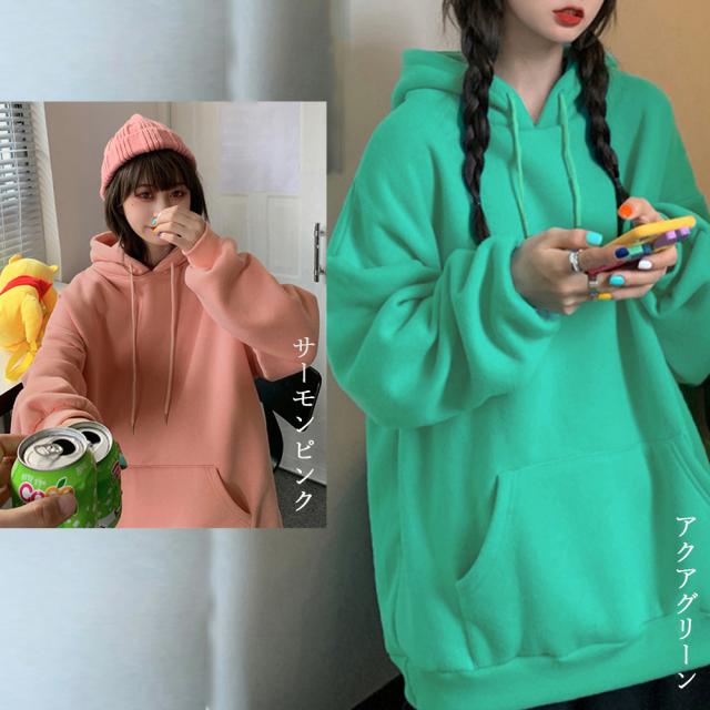 裏起毛パーカー レディース 秋冬 送料無料 即日発送-8