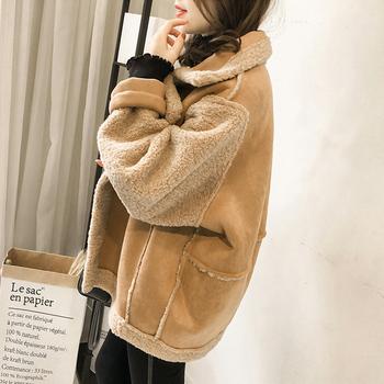 切替ムートンジャケット 大きめ 冬物 送料無料 即日発送-9