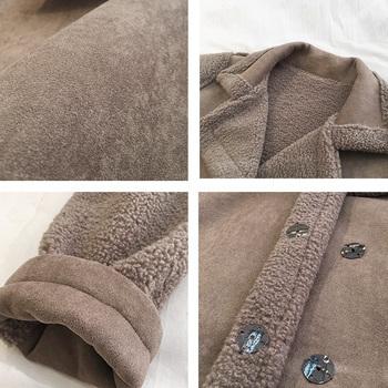 切替ムートンジャケット 大きめ 冬物 送料無料 即日発送-3