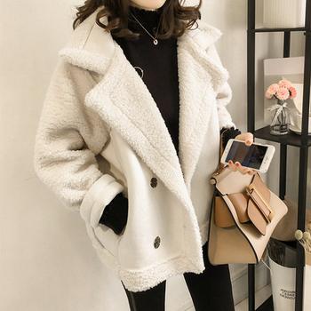 切替ムートンジャケット 大きめ 冬物 送料無料 即日発送-5