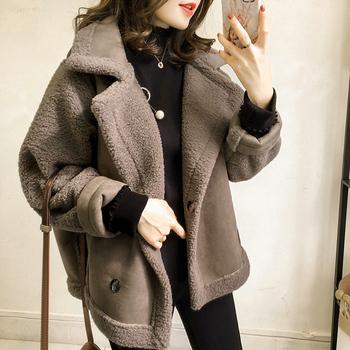 切替ムートンジャケット 大きめ 冬物 送料無料 即日発送-6