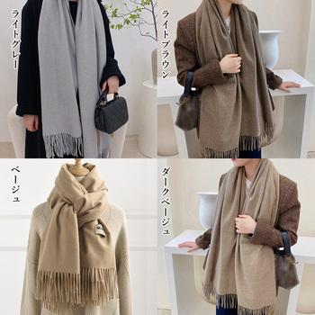 ストール 大判 マフラー カシミヤタッチ 送料無料 即日発送-3