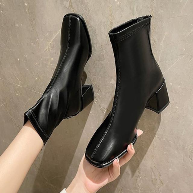 ショートブーツ レディースミドルブーティ 送料無料 即日発送-5