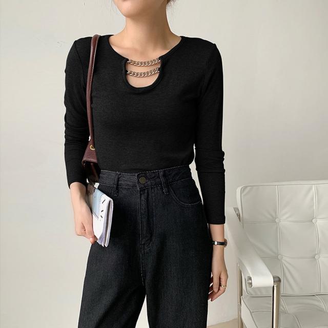 ネックレス風 Tシャツ レディース 長袖 送料無料 即日発送-6