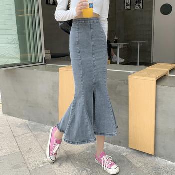 デニムマーメイドスカート大人セクシー 送料無料 即日発送-4