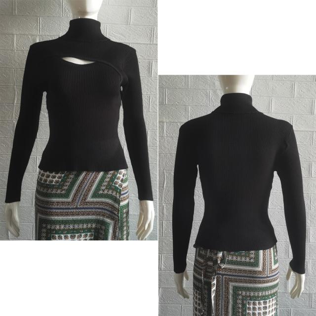 ニットトップス レディース ハイネック SK16615380-9993 送料無料 即日発送-3