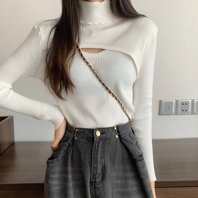 ニットトップス レディース ハイネック SK16615380-9993 送料無料 即日発送-4