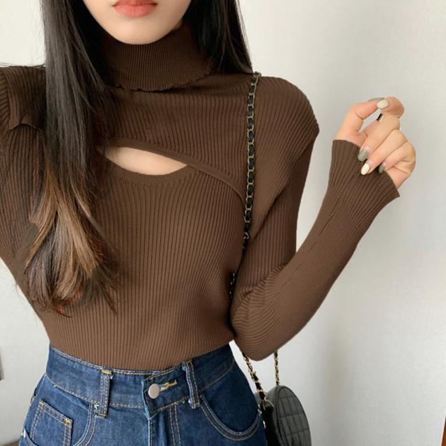 ニットトップス レディース ハイネック SK16615380-9993 送料無料 即日発送-7