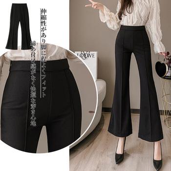 美脚 セミフレアパンツ レディース 送料無料 即日発送-5