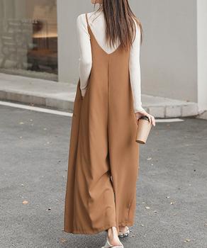 サロペットパンツ オールインワン 無地 送料無料 即日発送-5