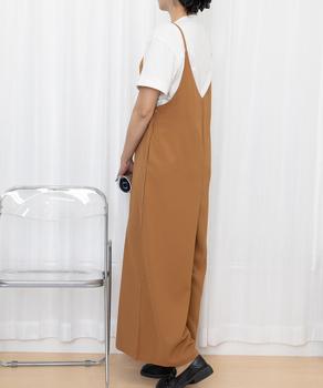 サロペットパンツ オールインワン 無地 送料無料 即日発送-6