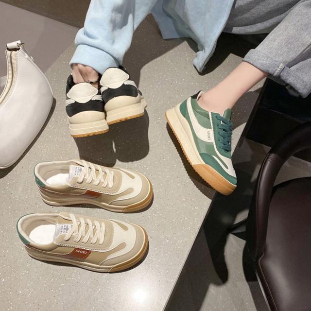 スニーカー 厚底スニーカー レディース 配色 送料無料 即日発送-9