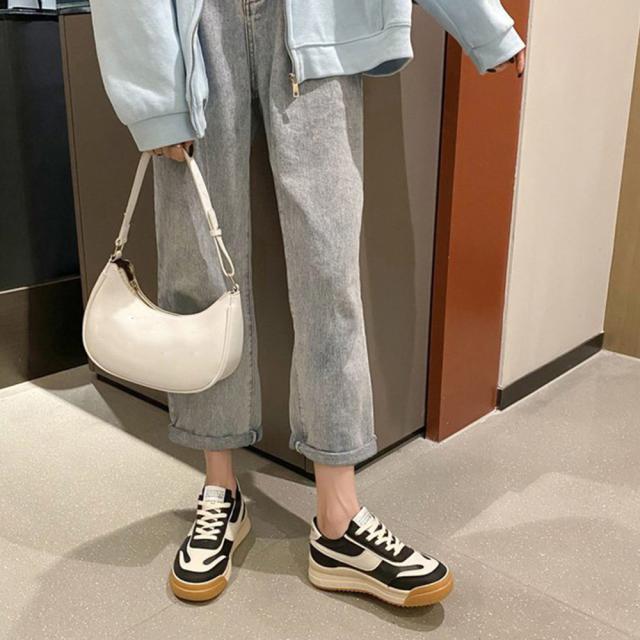 スニーカー 厚底スニーカー レディース 配色 送料無料 即日発送-3