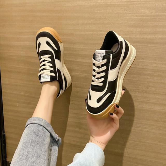 スニーカー 厚底スニーカー レディース 配色 送料無料 即日発送-4