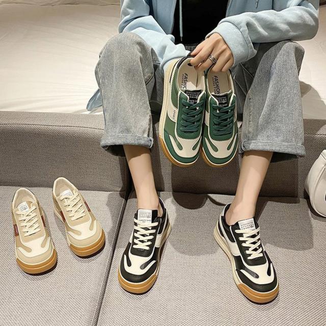 スニーカー 厚底スニーカー レディース 配色 送料無料 即日発送-8