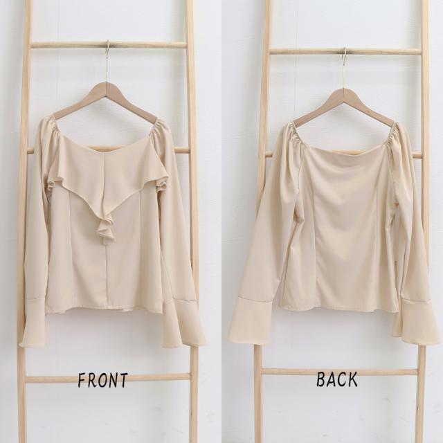 ファッション 長袖ブラウス フリル襟 送料無料 即日発送-2